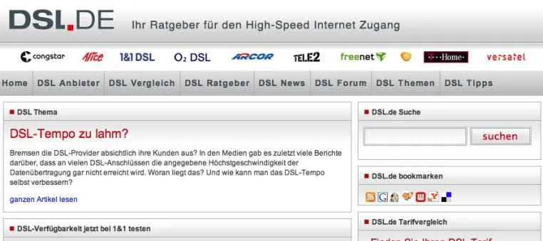 Kostenlose Kundenhotline und Relaunch bei DSL.de Bild: Kostenlose Kundenhotline und Relaunch bei DSL.de