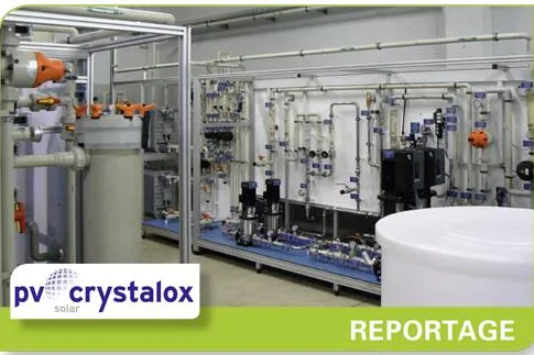 PV Silicon setzt auf mehr Effizienz durch EnviroFALK Reinstwasser-Aufbereitung Bild: PV Silicon setzt auf mehr Effizienz durch EnviroFALK Reinstwasser-Aufbereitung