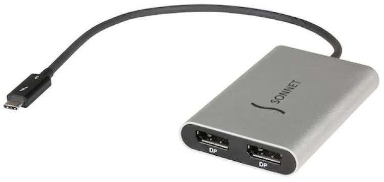 Bild: Kompatibel mit Mac und PC: Der duale Display-Port-Adapter für Thunderbolt 3