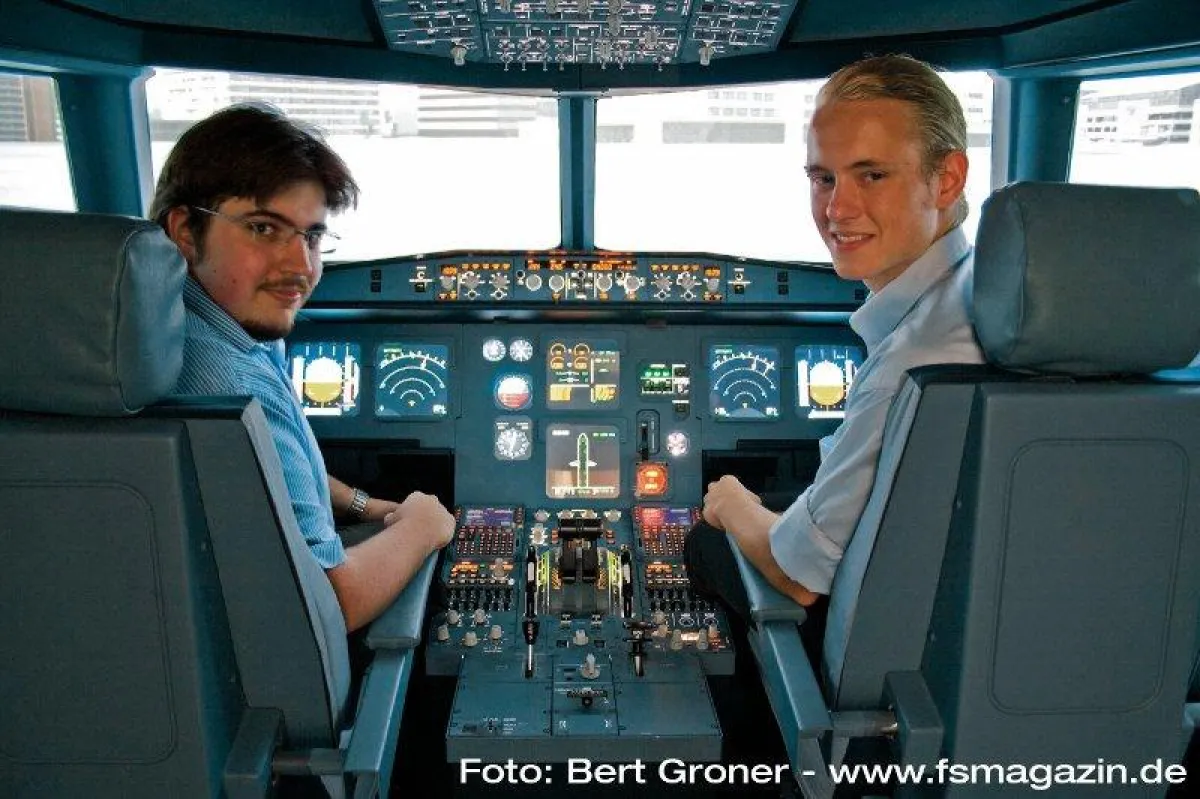 Das JetSim-Team im Cockpit