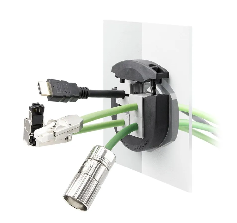 Teilbare IP66 / IP68 Kabelverschraubung KVT-ER für Leitungen mit Stecker