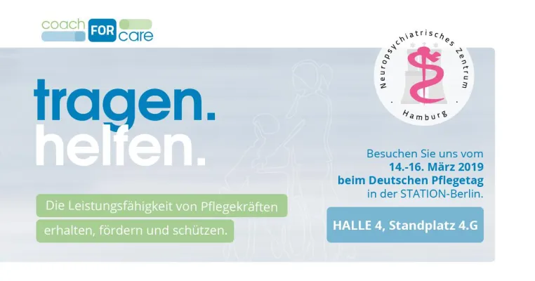 Neuropsychiatrisches Zentrum Hamburg auf dem Deutschen Pflegetag 2019 - Halle 4, Stand 4G Bild: Neuropsychiatrisches Zentrum Hamburg auf dem Deutschen Pflegetag 2019 - Halle 4, Stand 4G