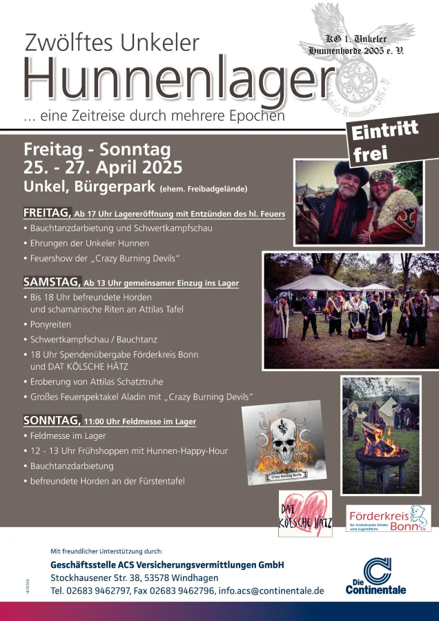 Plakat Hunnenlager 2025 (© Unkeler Hunnen)