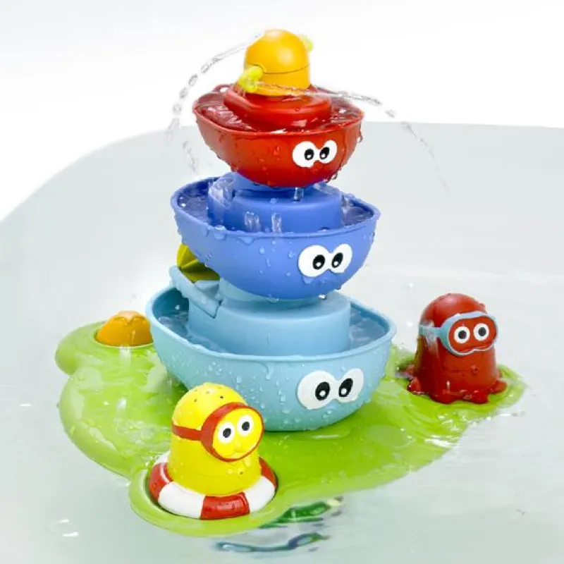 Ein toller Springbrunnen in der Badewanne: Mit dem preisgekrönten ?Stack ?N? Spray Fountain? sind immer neue Kombinationen möglich