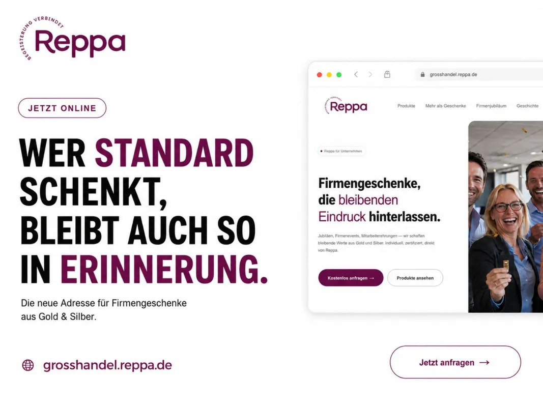Firmengeschenke aus Gold & Silber - Großhandel Reppa