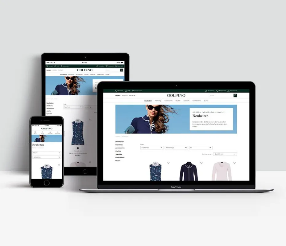 Neuer GOLFINO Online Store