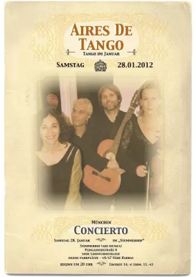 Aires De Tango, das Konzert im Stemmerhof in München Bild: Aires De Tango, das Konzert im Stemmerhof in München