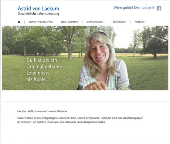 Bild: Wem gehört Dein Leben? Ganzheitliche Lebensberaterin Astrid von Lackum mit neuer Webpräsenz