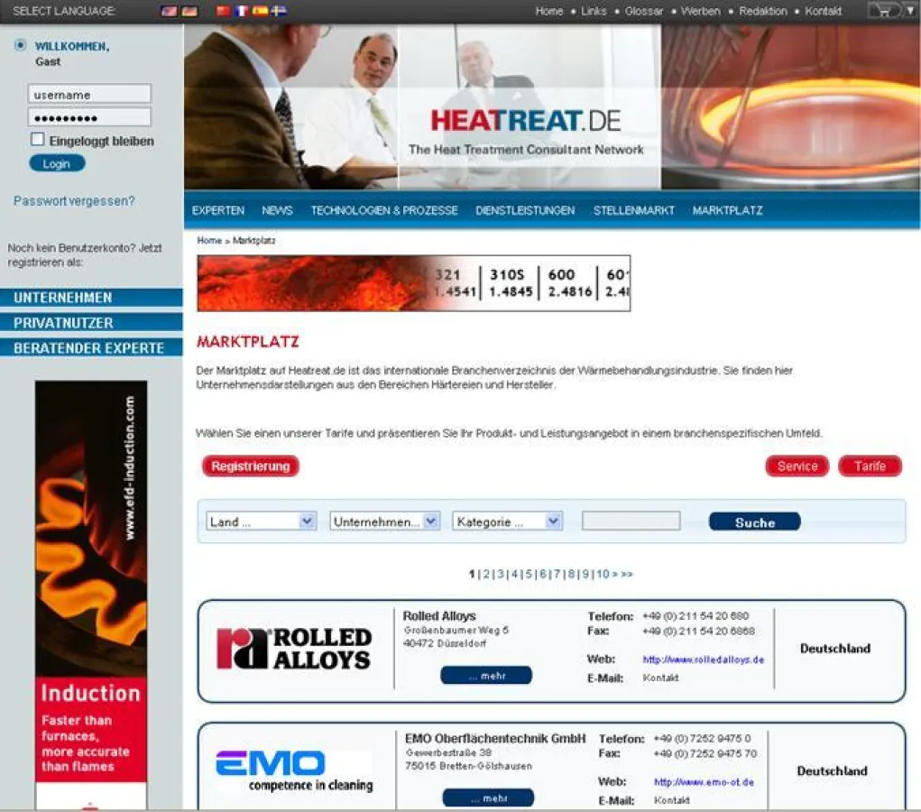 HEATREAT.DE Marktplatz