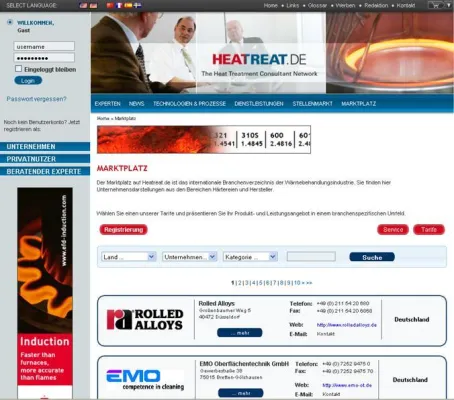 Bild: Marktplatz für die Wärmebehandlungsindustrie