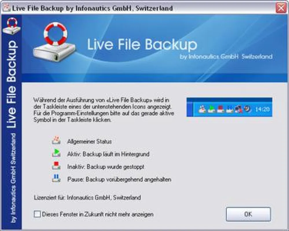 Live File Backup für die laufende Datensicherung zwischen den regulären System-Backups