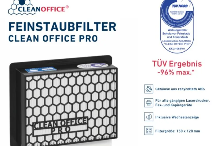 Bild: Feinstaub im Buro – die unsichtbare Gefahr, neue Prävention mit Clean Office Pro