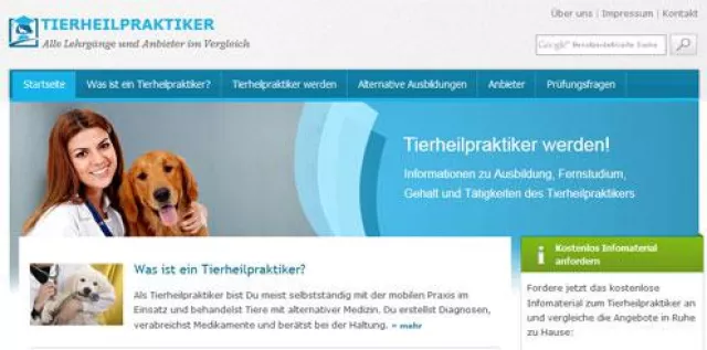 Bild: Alle Infos zum Tierheilpraktiker jetzt online