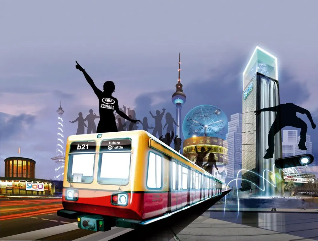 die yoofooz zeigen ihre Visionen in einer S-Bahnrundfahrt und bei der YOU Messe (Quelle: dan pearlman markenarchitektur)