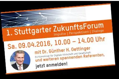 Bild: Einladung zum 1. Stuttgarter Zukunftsforum am 09. April 2016