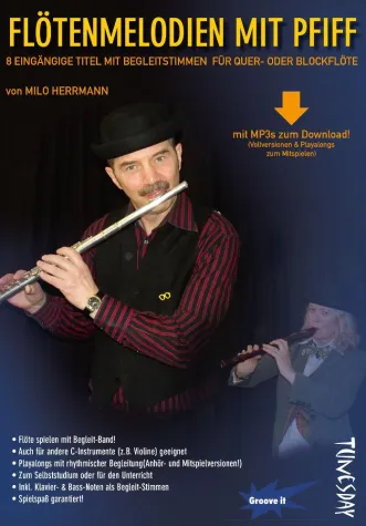 Bild: Flöten-Melodien mit rhythmischer Begleitung – Noten mit MP3-Download