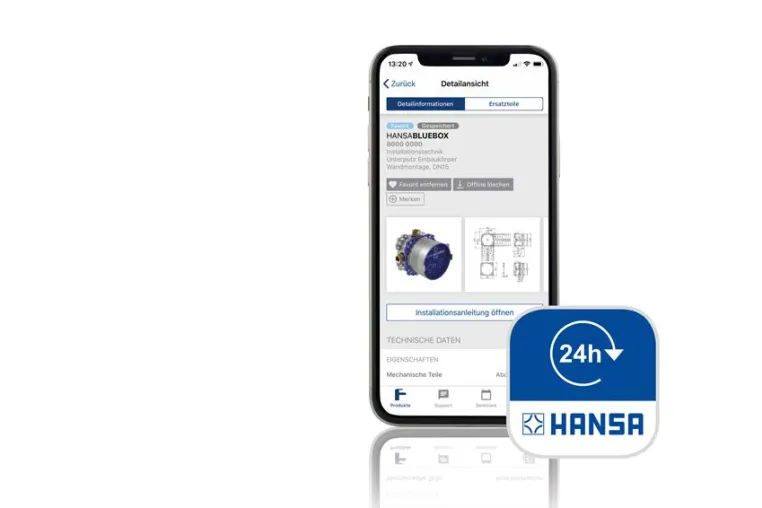 Bild: HANSA 24h Service App: Digitaler Werkzeugkasten für Installateure