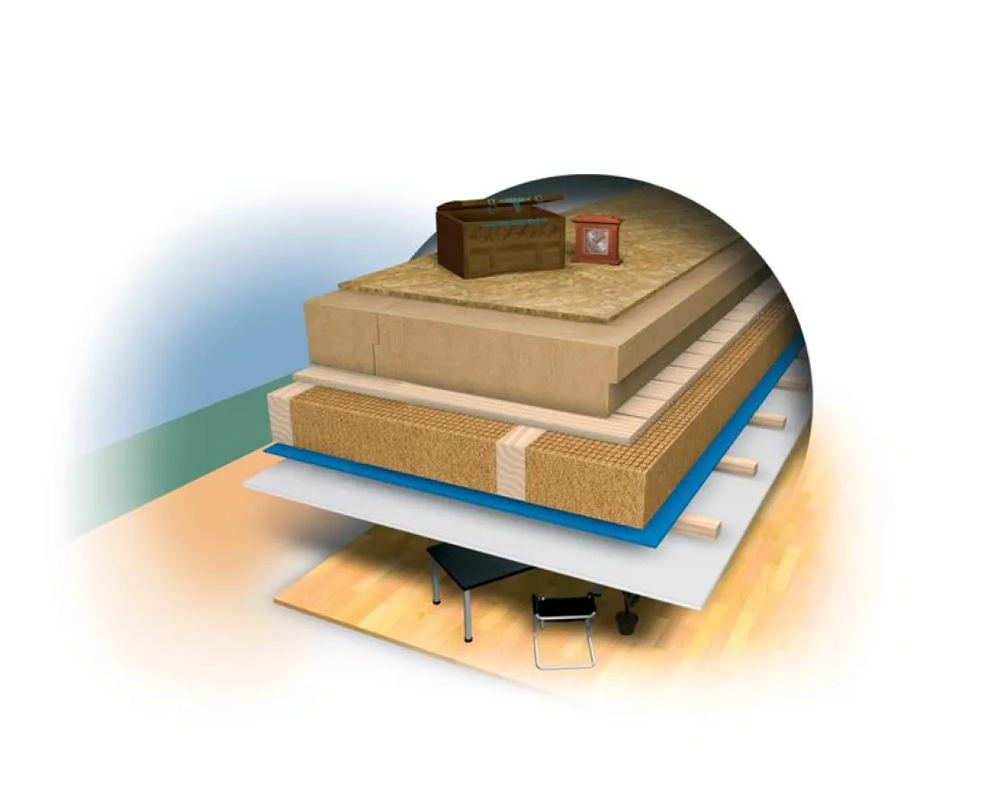 Dämmung der obersten Geschossdecke mit HDP-Q11 protect.