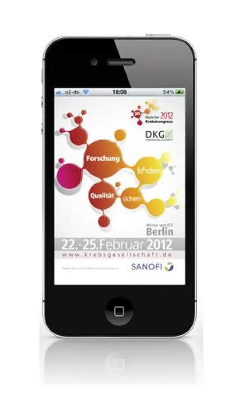 Die interaktive Anwendung von Mobile Event macht den Deutschen Krebskongress mobil.