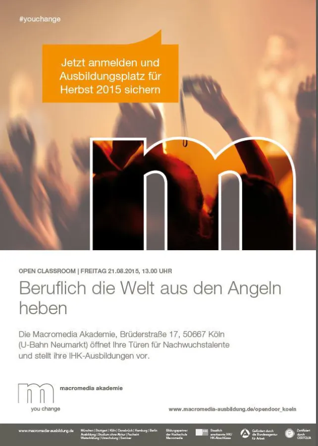 Über den Open Classroom am 21.08.2015 zur Wunschausbildung