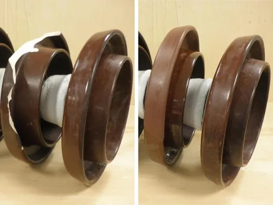 Bild: Porzellanisolatoren reparieren statt ersetzen mit Belzona-Polymertechnologie
