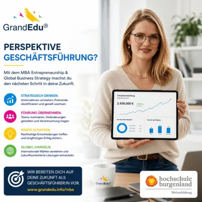 Bild: GrandEdu: Mit dem MBA Entrepreneurship & Global Business Strategy in die Geschäftsführung