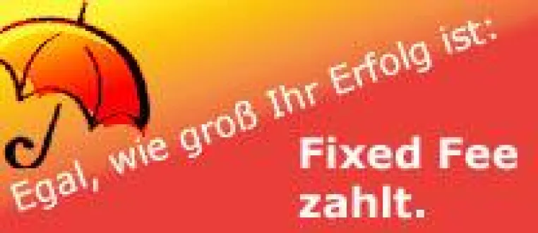 Bild: Fixed Fee – Absicherung PROMOTION-SCHIRM zum BestPreis