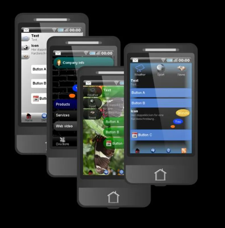 Mobile Webseiten auf dem Smartphone.