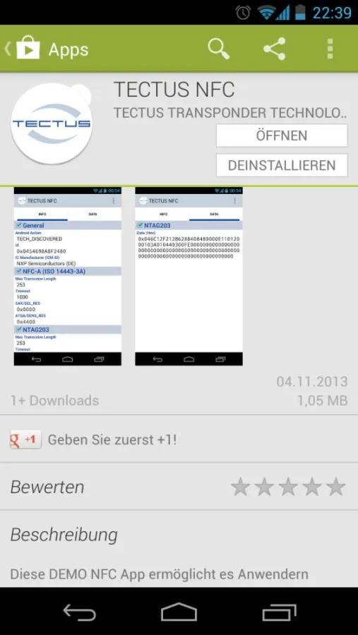 TECTUS NFC APP für Android™