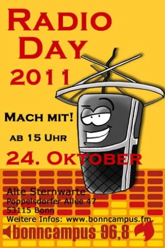 Turn up the Volume - bonncampus 96,8 Radio Day 2011 am 24.10.2011 Bild: Turn up the Volume - bonncampus 96,8 Radio Day 2011 am 24.10.2011