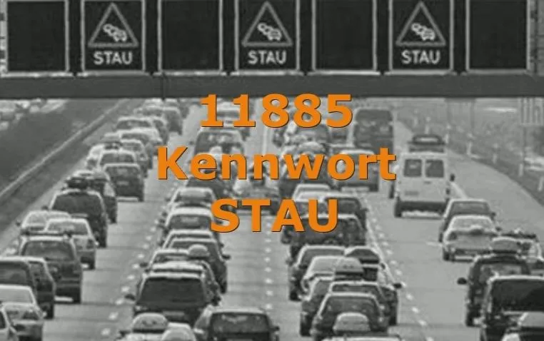 Bild: Bundesweite hochaktuelle Stauhotline via 11885 Kennwort Stau