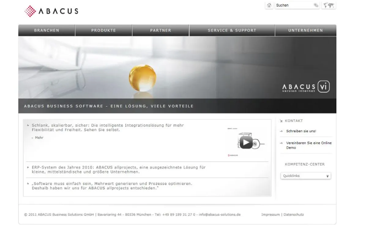 Startseite www.abacus-solutions.de