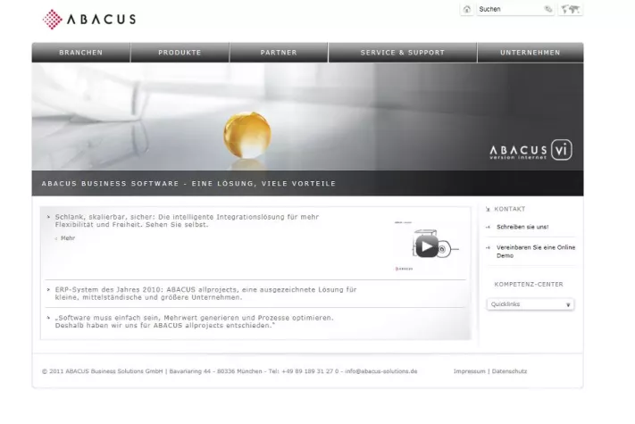 Bild: ABACUS Mit NEUEM WEBAUFTRITT
