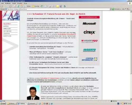Bild: Gemeinsame Informationsveranstaltung von visionapp mit Microsoft und Citrix in der Schweiz