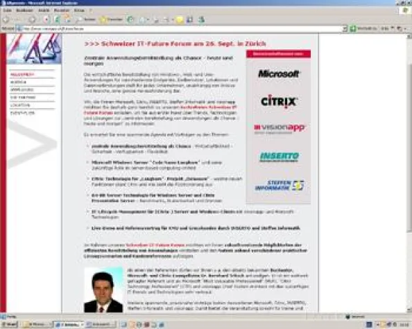 Bild: Gemeinsame Informationsveranstaltung von visionapp mit Microsoft und Citrix in der Schweiz