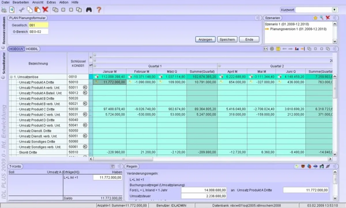 IDLFORECAST für eine integrierte Unternehmensplanung unterstützt umfassend die unterschiedlichen und breit gefächerten Anforderungen an Planungswerkzeuge.