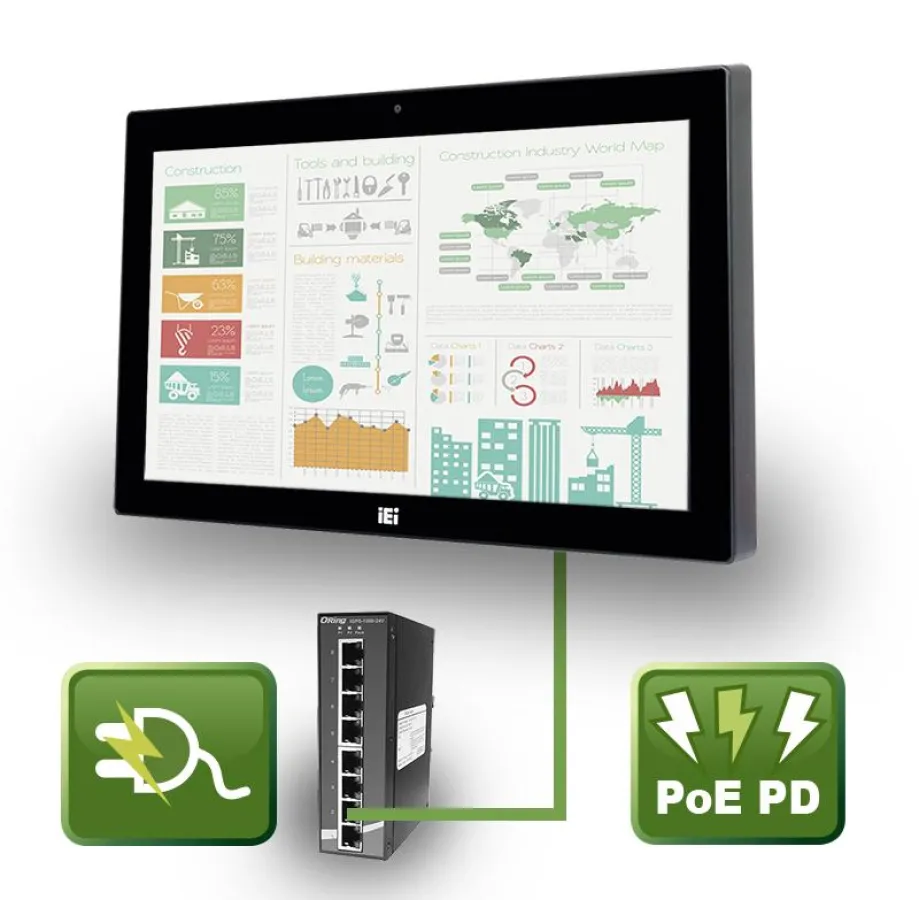 7“ PoE Panel PC mit Apollo Lake Prozessor