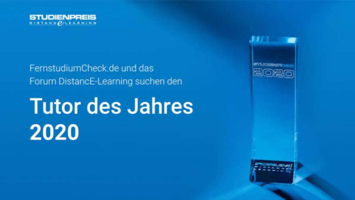 Auszeichnung zum Tutor des Jahres 2020