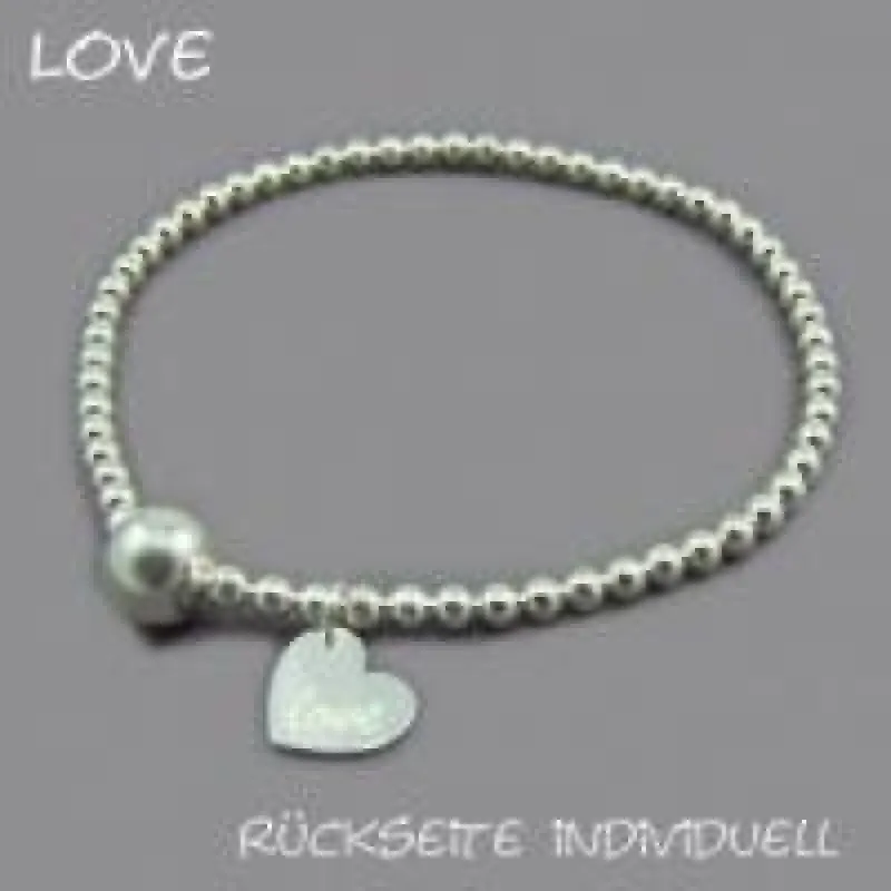Schöne Geschenkidee für junge Mamis zu Muttertag - Kugelarmband, graviert mit dem Namen des Kindes