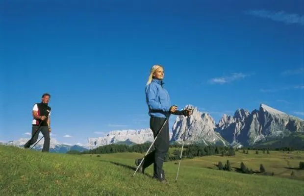 Bild: Nordic Walking im Südtiroler Herbst