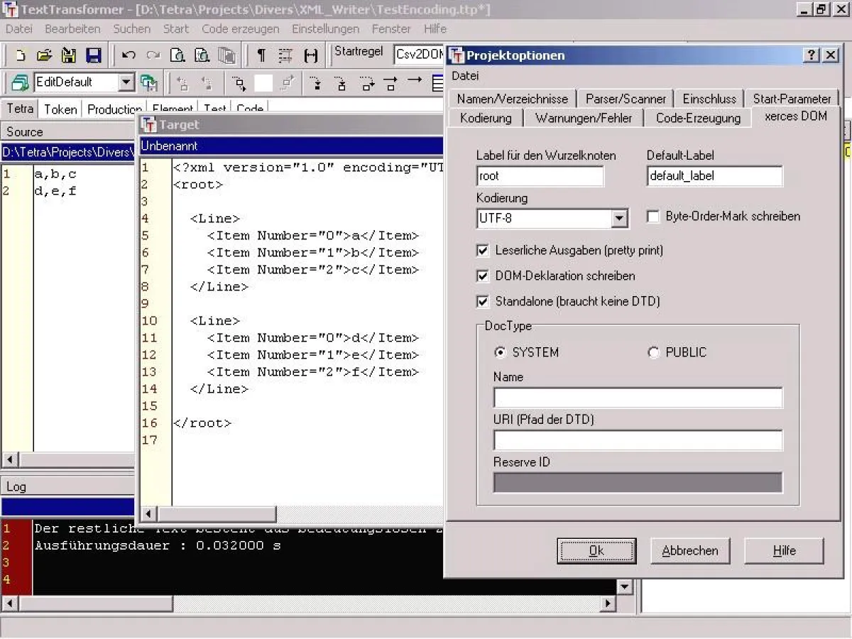 Konvertierung nach XML