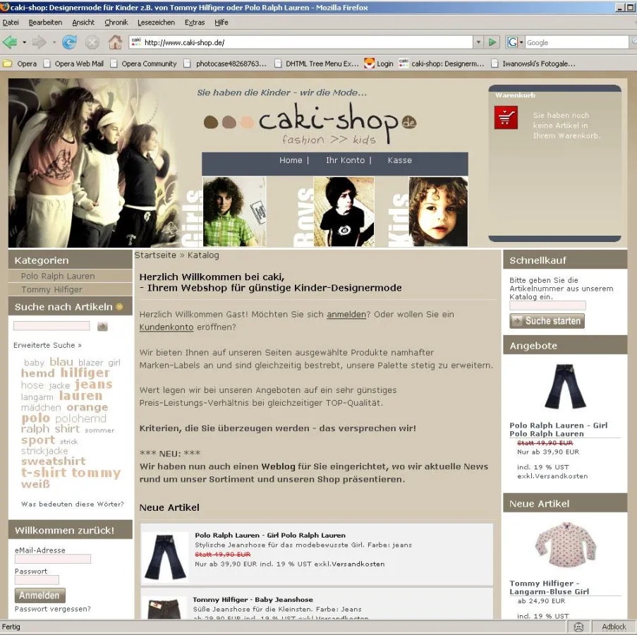 caki-shop: Designermode für Kinder