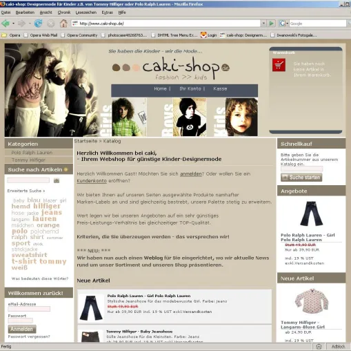 Bild: caki-shop.de öffnet seine virtuelle Pforte und begibt sich in den heiß umkämpften Markt der Kindermode
