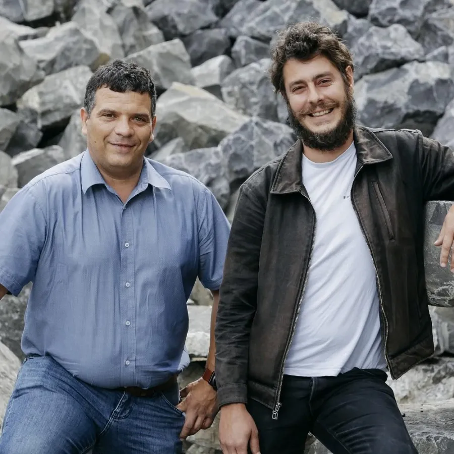 Josef Erlbacher (links) und Stefan Mayer vom Steinwerk Andelsbuch.