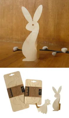 Bild: Raffinierte Osteranhänger - Faltbare Hasen und Hennen zum verschicken, verschenken und aufhängen