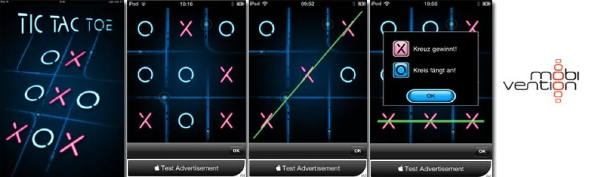 Tic Tac Toe Glow für iPhone, iPod und iPad