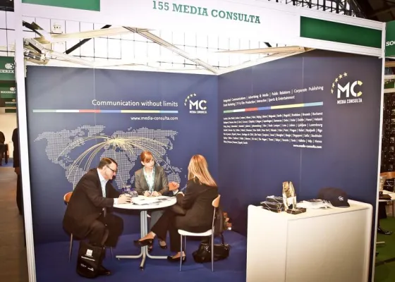 Bild: MEDIA CONSULTA zeigt sich sportlich auf der SoccerEX