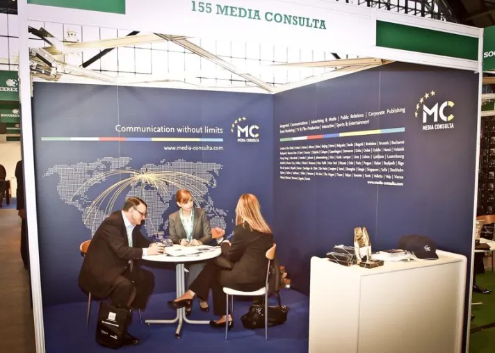 Bild: MEDIA CONSULTA zeigt sich sportlich auf der SoccerEX