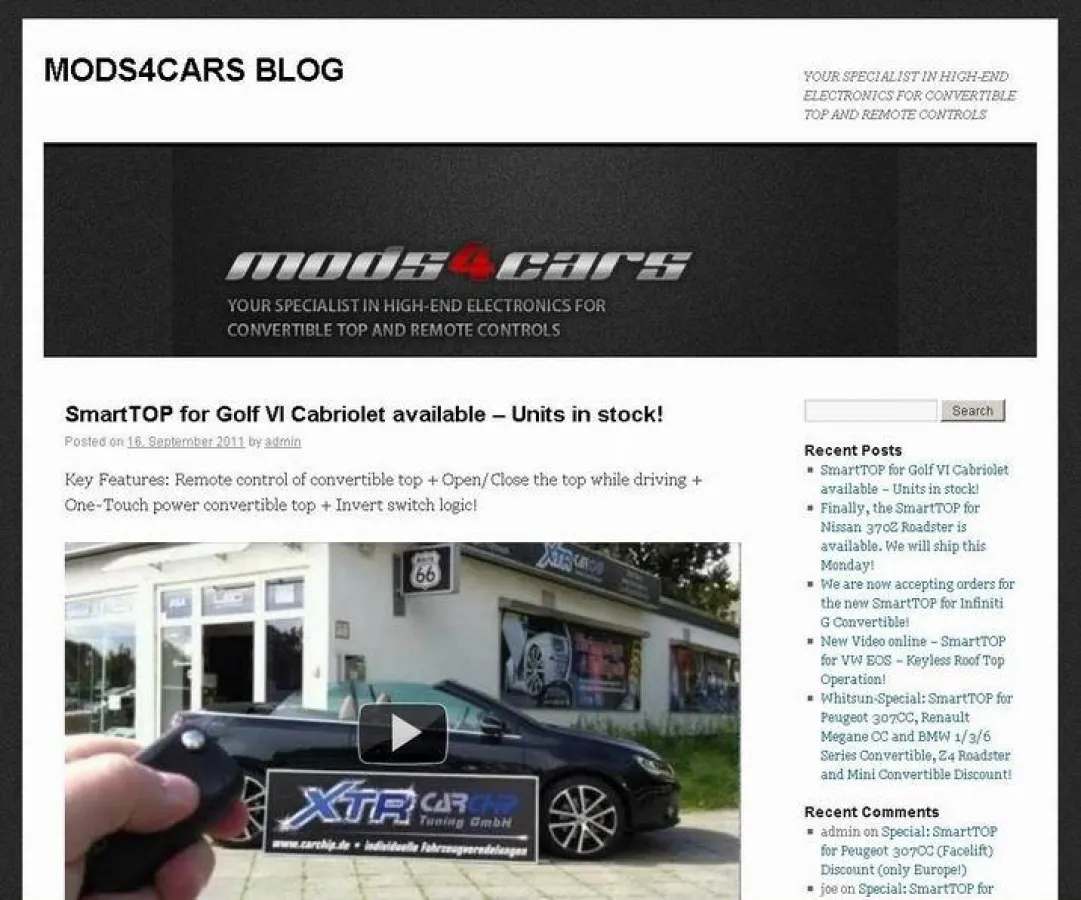 Mods4cars betreibt einen eigenen Blog
