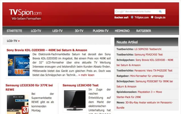 Bild: Alle Jahre wieder - der richtige Fernseher zum Fest der Liebe dank TVSpion.com